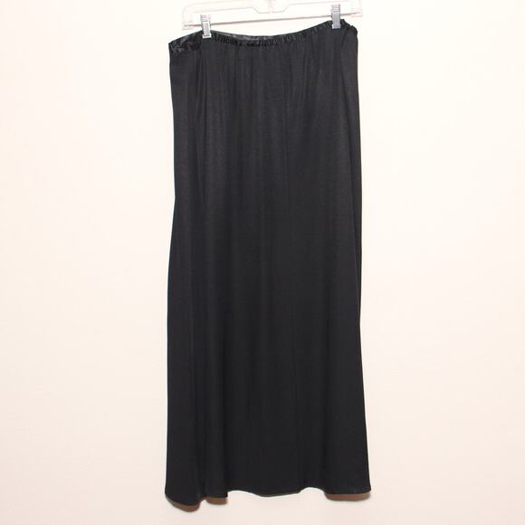 Vintage Maggie Lawrence Black A-Line Maxi Skirt Size Large Made in USA - Picture 2 of 7